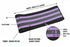 Wide woven nylon band with black, grey, and purple stripes, basket weave pattern, 38mm width.