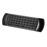 Compact black wireless mini keyboard with rounded edges and chiclet-style keys