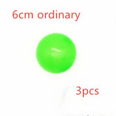 Green plastic ball, 6cm size, ordinary style, smooth surface, set of 3 pieces
