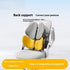 Ergonomic mesh office chair with gray and yellow adjustable back support cushion for posture