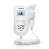 White fetal heart rate monitor with LCD display and waterproof probe for home pregnancy use