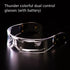 Futuristic LED light up visor glasses with transparent acrylic frame, black side panels