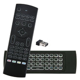 Black wireless remote control with full QWERTY keyboard and USB receiver