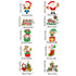 Christmas themed wall decals with Santa, reindeer, snowman, elf, and holiday decorations