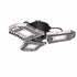 Adjustable three-panel LED ceiling light with silver metal design, modern industrial style