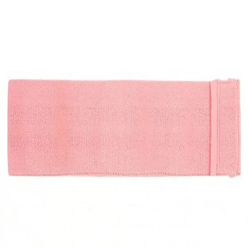 Light pink stretch fabric headband, soft textured material, slim fit accessory