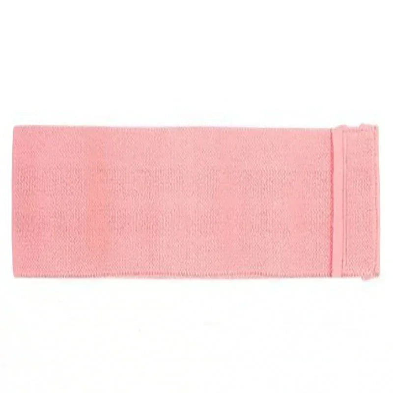 Light pink stretch fabric headband, soft textured material, slim fit accessory
