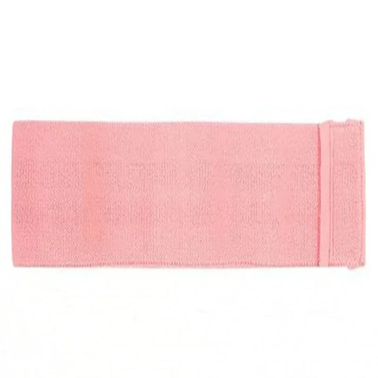 Light pink stretch fabric headband, soft textured material, slim fit accessory