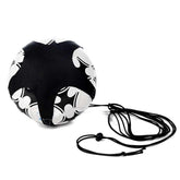 Black and white patterned training ball with adjustable cord, synthetic material, streetwear accessory