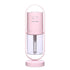 Minimalist pink portable humidifier with clear water tank and two control buttons