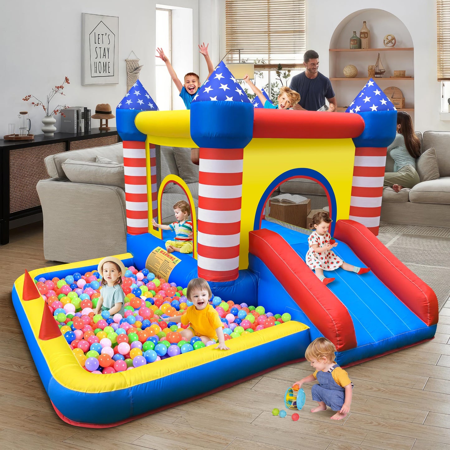 Culaluva Inflatable Bounce House: Jump Bouncer Castle Slide Combo