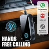 Black Bluetooth car adapter for hands-free calling with illuminated controls