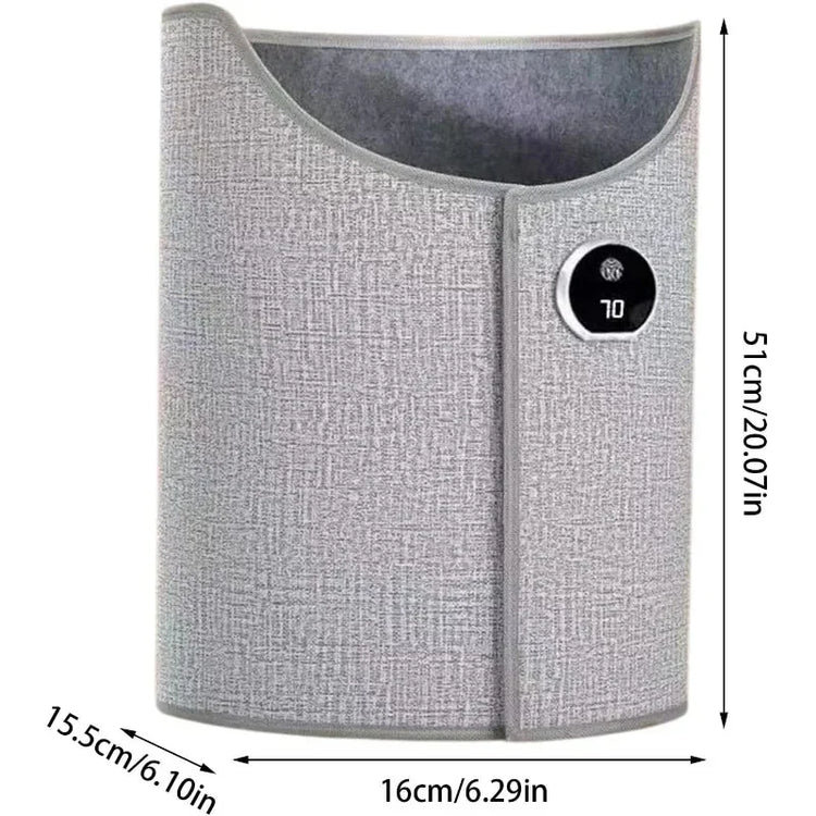Light grey textured fabric waist wrap with digital display, ergonomic fit, modern style.