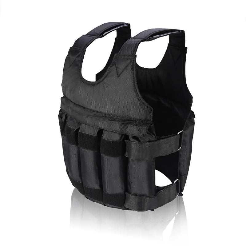 Black tactical-style vest with adjustable straps, durable fabric, and modern streetwear fit
