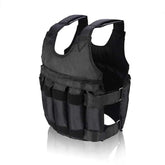 Black tactical-style vest with adjustable straps, durable fabric, and modern streetwear fit