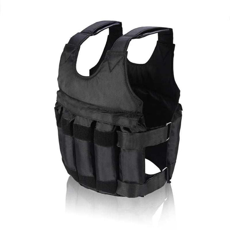 Black tactical-style vest with adjustable straps, durable fabric, and modern streetwear fit