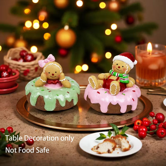 Hand Drawn Cartoon Resin Christmas Decorations Gingerbread Man