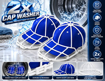Cap Washer Cage – 2-Pack Hat Washing & Storage Frames