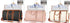 Three duffel bags in black, pink, and white with tan leather accents, spacious fit, travel garment bags shown with shirts on hangers and clear zip pouches.