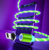 Glow-in-the-dark green LED charging cable with magnetic connector for smartphones