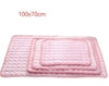 Pink quilted mats, 100x70cm, soft padded texture, layered design for comfort and style