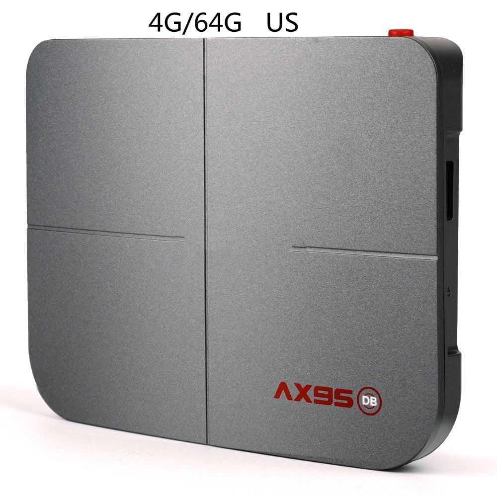 Sleek silver tech gadget with minimalist lines and a compact rectangular design, AX95 DB model.