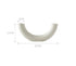 Curved white ceramic vase with matte finish, measuring 29cm wide and 13cm tall.