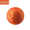 Orange textured massage ball with circular pattern and rubber material