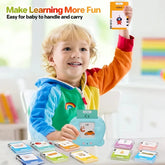 Child wearing a colorful rainbow zip hoodie with relaxed fit and soft material.