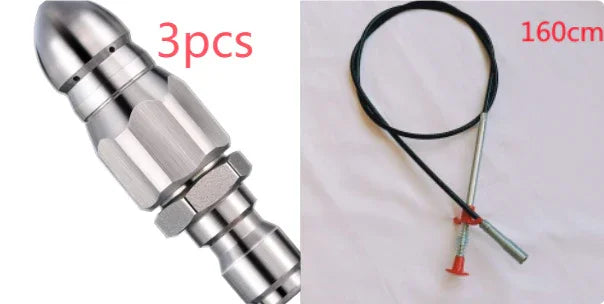 Metal puller tool set with cable, silver color, durable material, closeup view