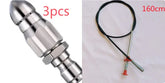 Metal puller tool set with cable, silver color, durable material, closeup view