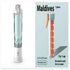Clear portable water bottle with white lid and modern orange ice tray for easy one-handed use.