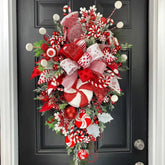 Christmas Upside Down Tree Door Wall Decoration - Whimsical Holiday Ornament