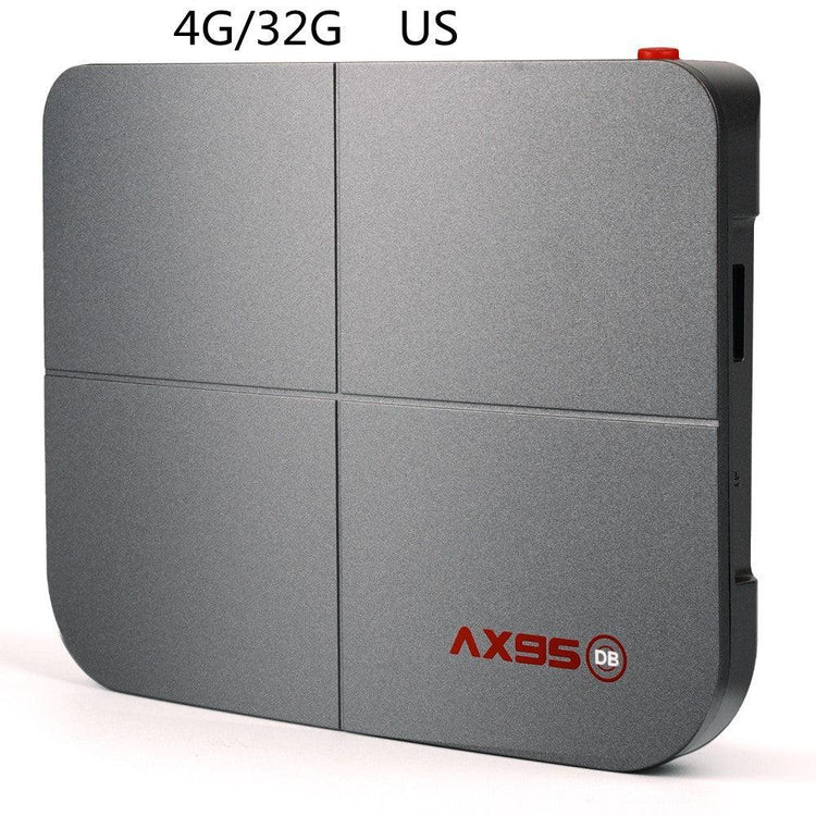 Sleek gray rectangular device with AX95 DB logo, minimalist design, matte finish