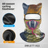 Snake print balaclava with cat ears, featuring ice silk and thermal velvet materials, all-season fit.