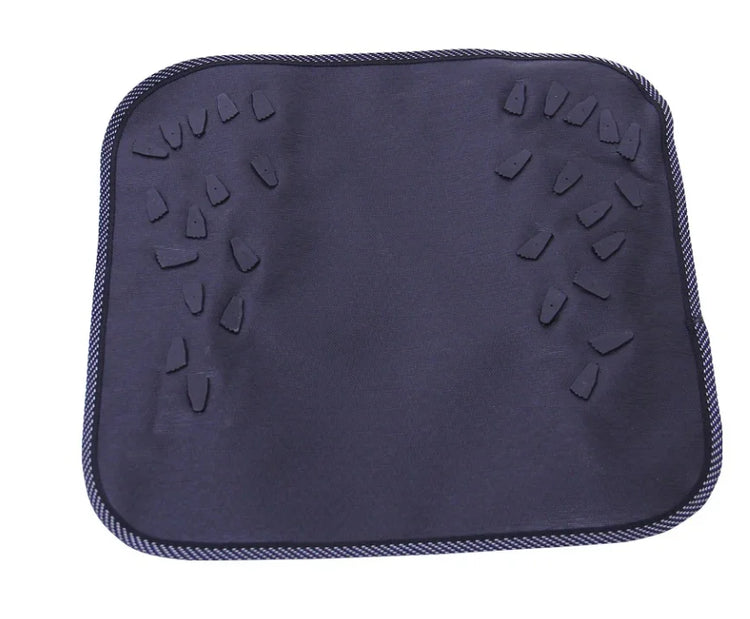 Dark square fabric pad with textured silicone grips and reinforced edges