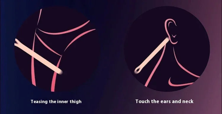 Abstract illustrations showing minimal line drawings highlighting clothing silhouettes, focusing on contours near the thigh and neck areas.