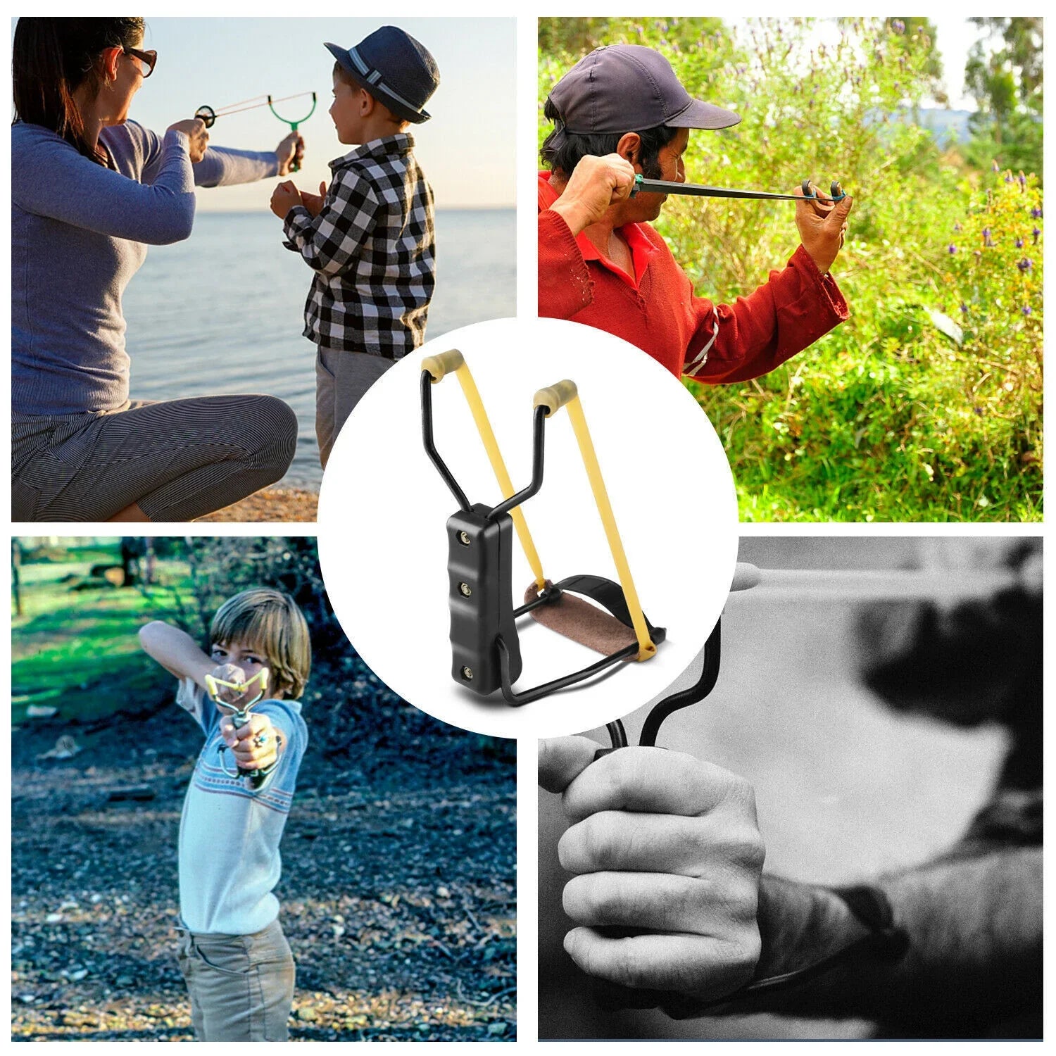Casual outdoor outfits in neutral colors; relaxed fit shirts, hats, and pants in natural settings.