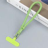 Light green woven lanyard with detachable strap and loop, minimal modern accessory