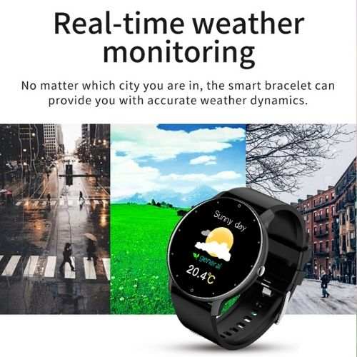 Lige Smartwatch with real-time weather monitoring and touchscreen display