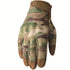 Camo print tactical glove with adjustable wrist strap, lightweight fabric, and regular fit.