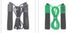 Two jump ropes with foam handles, one black, one green, suitable for fitness and cardio workouts.