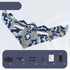 Blue and gray camouflage remote control glider set with accessories on white background