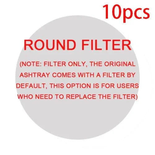 10pcs round replacement filters, light gray color, for ashtray accessories