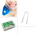 Teeth whitening device, tongue scraper, and dental floss picks for oral hygiene