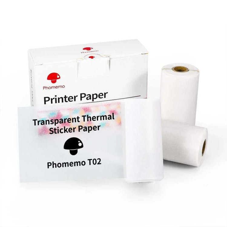 Transparent thermal sticker paper rolls and packaging, white printer paper for labeling
