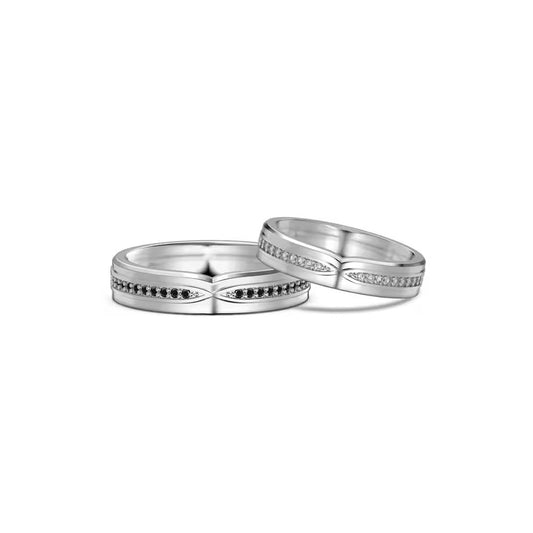 FYBIOD 10K 14K 18K Gold Custom Couple Wedding Band for Him and Her 2PCS Wedding Band Anniversary Promise Wedding Ring Set for Couple Size 3-16