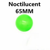 Bright green glow-in-the-dark ball, smooth surface, 65mm size, futuristic accessory