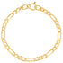 Golds Real genuine 1/20 14K yellow gold 7-inch Figaro link bracelet unisex