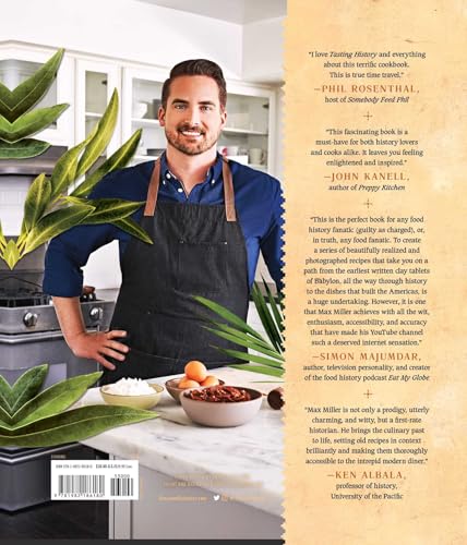 Tasting History cookbook by Max Miller featuring historical recipes and modern recreations